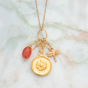 Carneool Edelsteen Vergulde Hanger