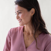 Geschenkset Open Heart Rosenquarz vergoldet