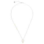 Geschenkset Open Heart Rosenquarz versilbert