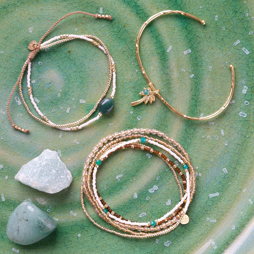 Memory Aventurijn Vergulde Armband