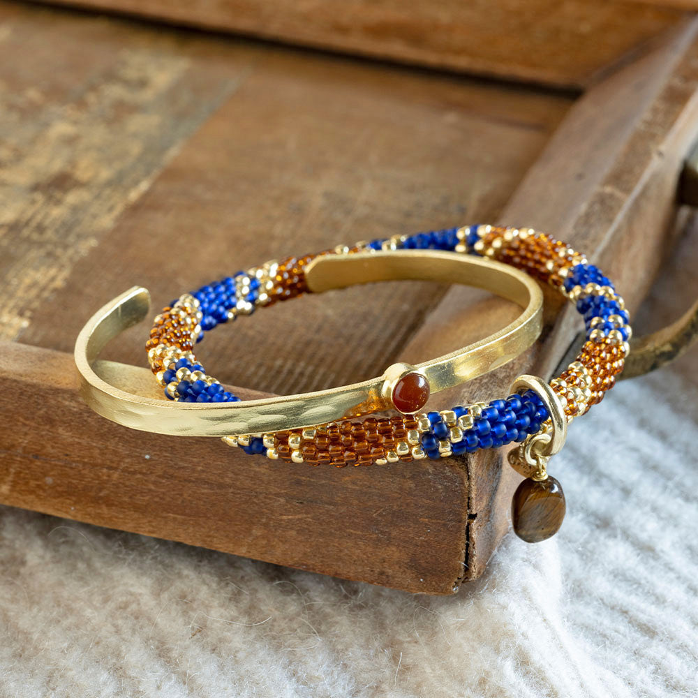 Sensitive Karneol vergoldetes Armband