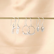 Compassion Rosenquarz versilberte Ohrringe