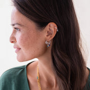 Enchanted Aventurin Mondstein Lapislazuli versilberte Ohrringe