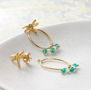 Showing Aventurijn Maansteen Vergulde Oorbellen