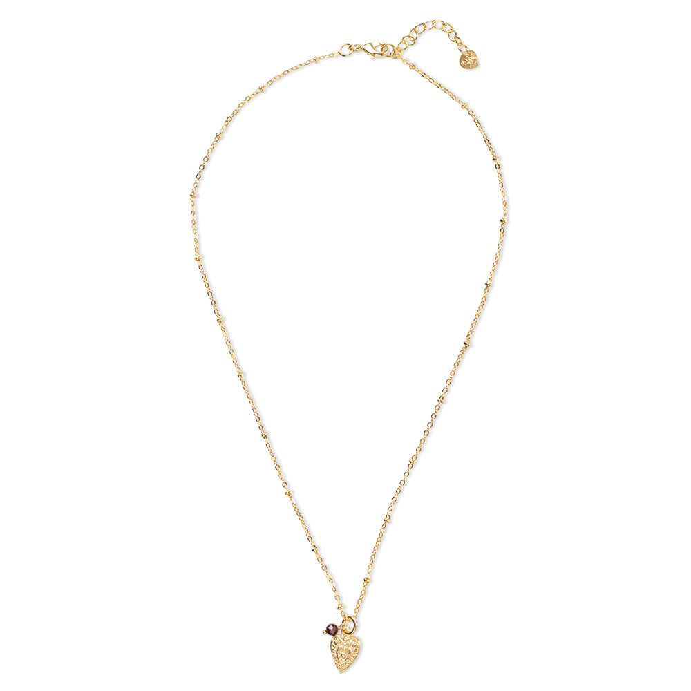 Convinced Granat Halskette