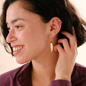 Gemstone Ear Cuff Rosenquarz versilbert