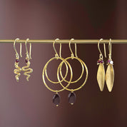 Longful Garnet Rose Quartz Earrings