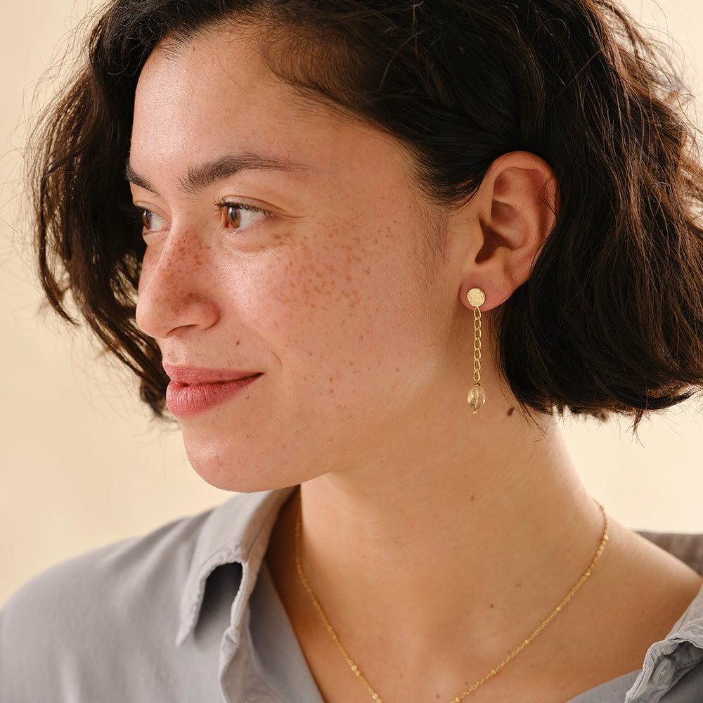 Meditation Citrine Earrings