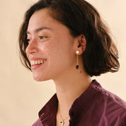 Meditation Granat Ohrringe