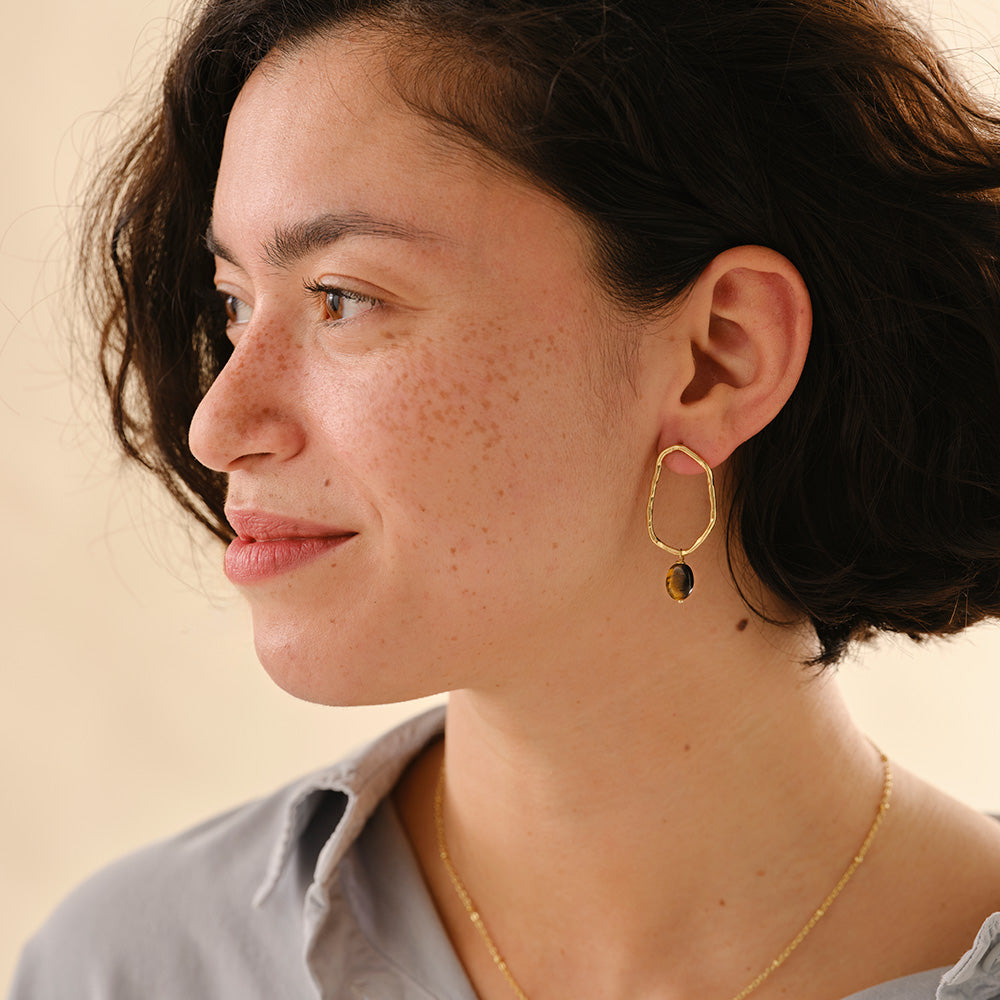 Bravery Tigerauge Ohrringen 