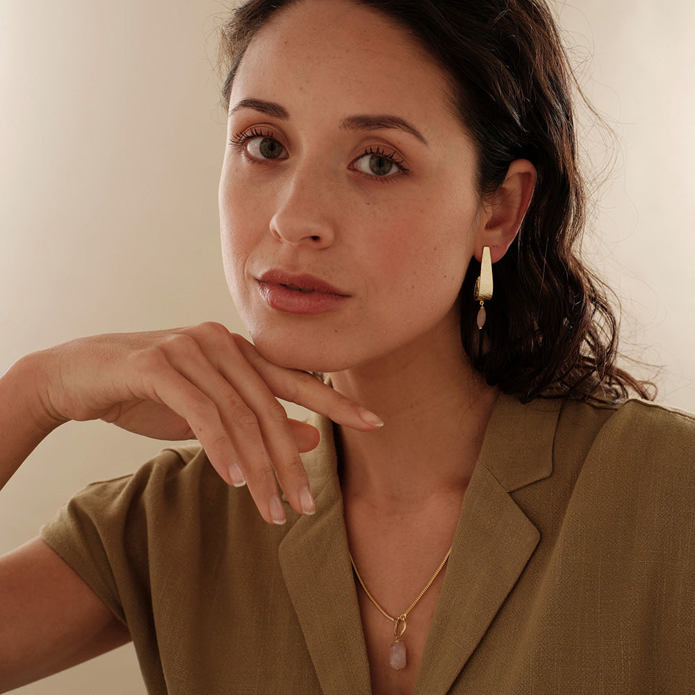 Amazing Rose Quartz Earrings