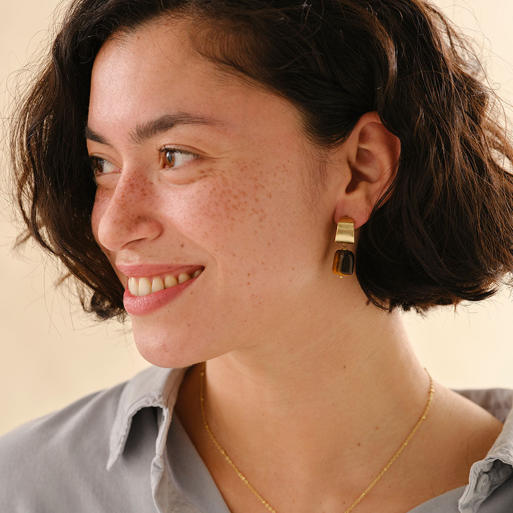 Honest Tijgeroog Oorbellen