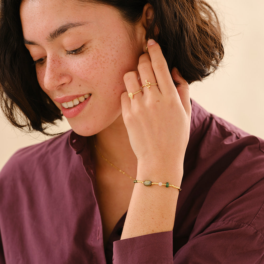 Honorable Slang Ring Verguld