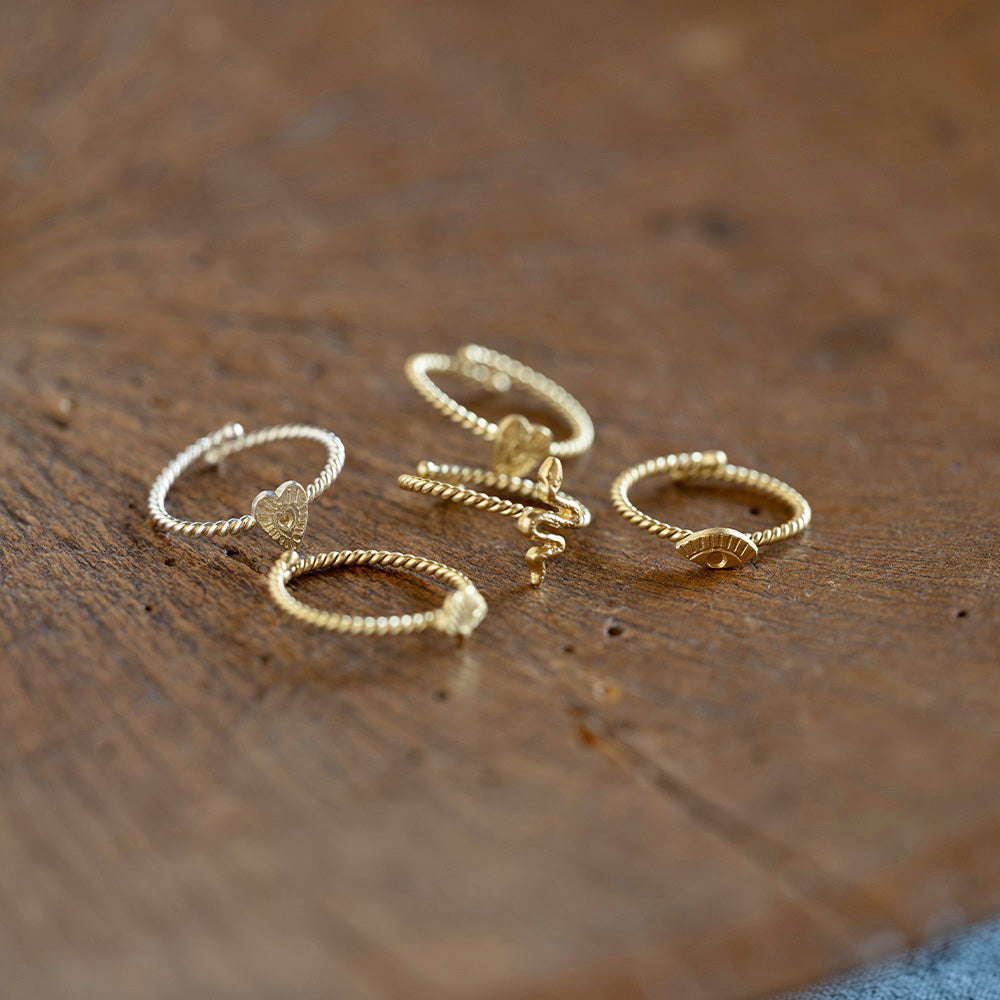 Honorable Eye Ring Verguld