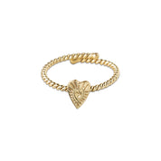 Honorable Vintage Heart Ring vergoldet