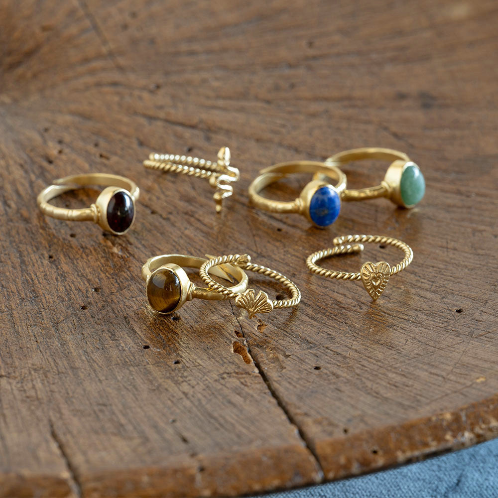 Certain Tigerauge Ring vergoldet