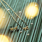 Ribbon Schwarzer Onyx Ohrringen