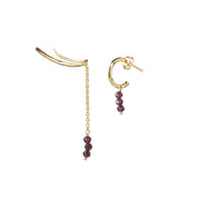 Miraculous Granaat Oorbellen Set