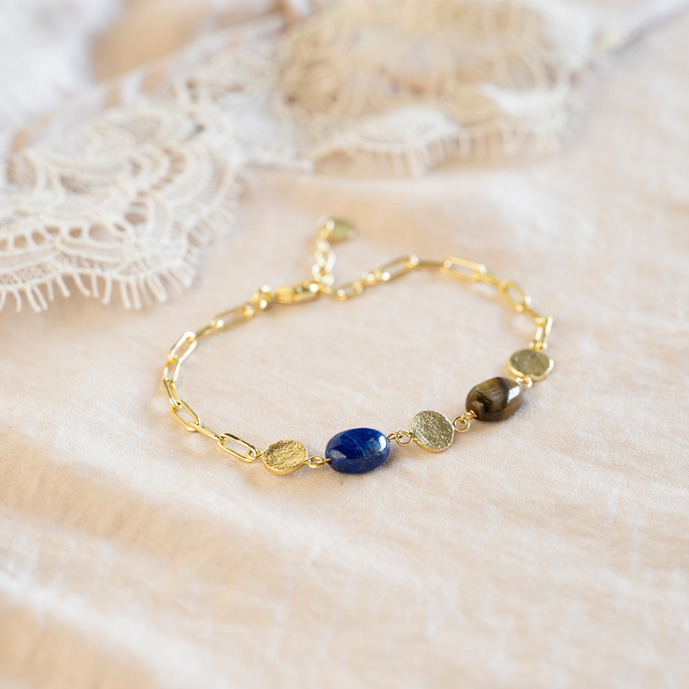 Aesthetic Lapis Lazuli Tijgeroog Armband 