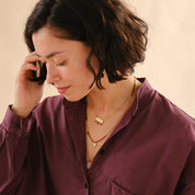 Sanity Granat Rosenquarz Halskette