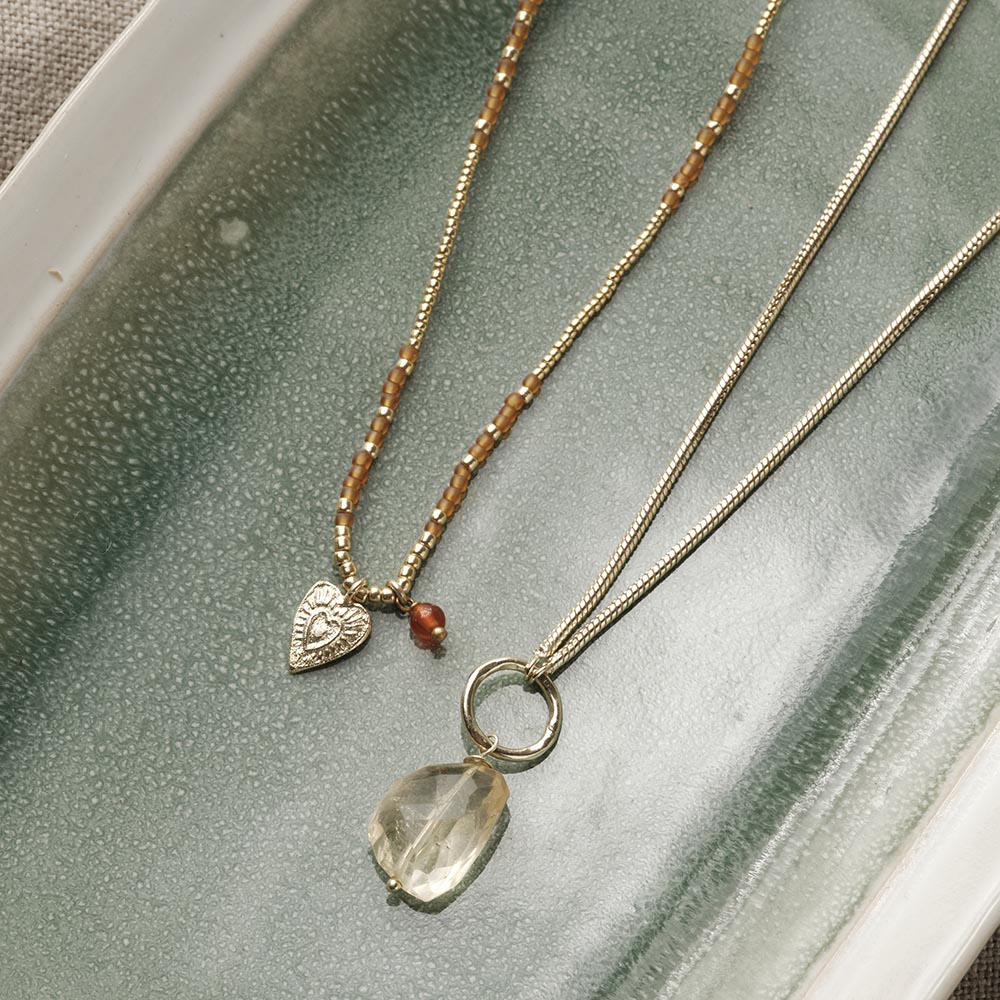 Awareness Citrin Halskette 