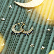 Mystic Zwarte Onyx Lapis Lazuli Oorbellen