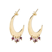 Mystic Granat Rosenquarz Ohrringe