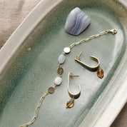 Aesthetic Blue Lace Agate Moonstone Bracelet