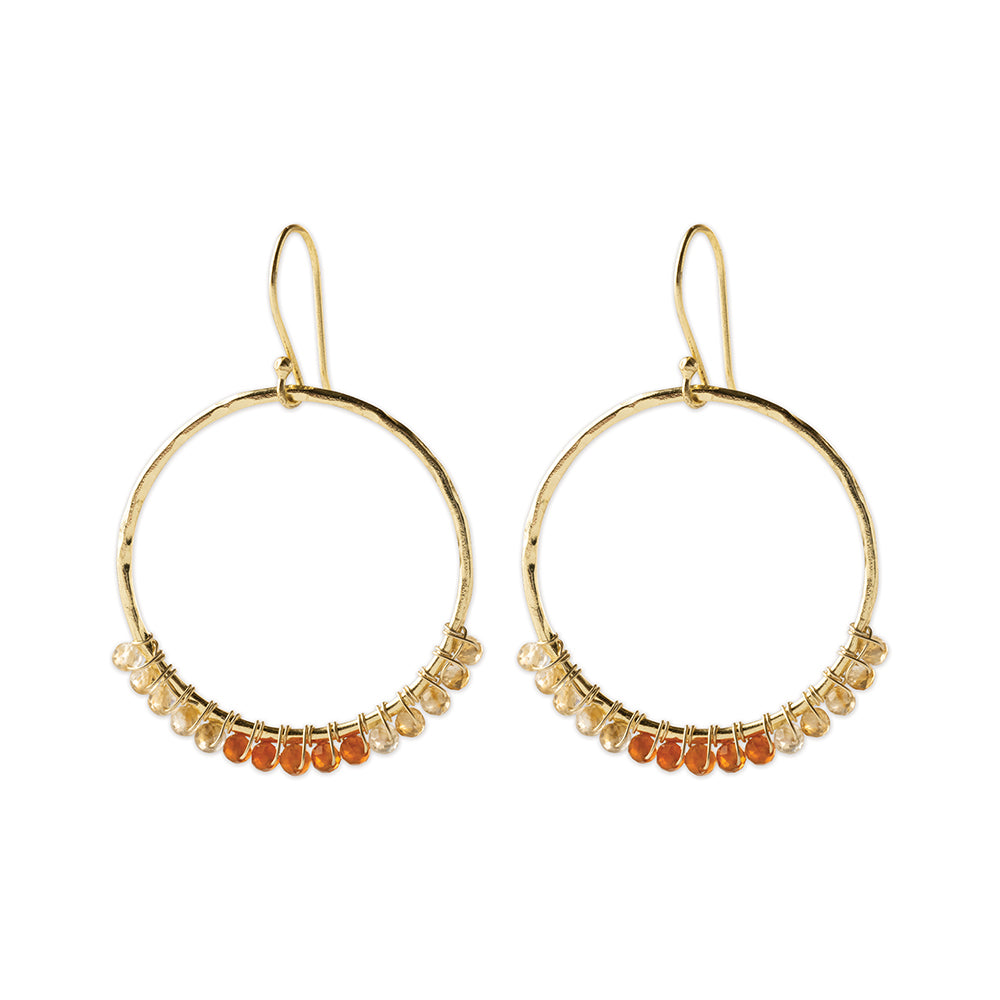 Emerging Citrine Carnelian Earrings