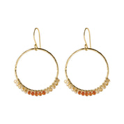 Emerging Citrine Carnelian Earrings