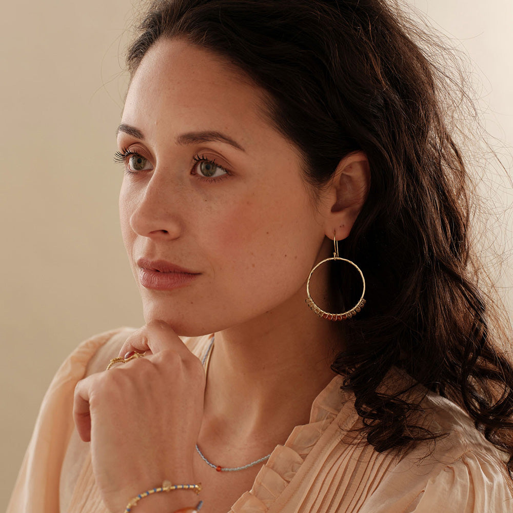 Emerging Citrine Carnelian Earrings