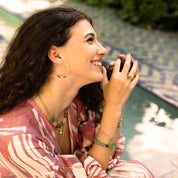 Muse Rosenquarz Granat Ohrringe