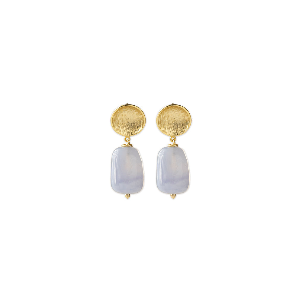 Ease Blue Lace Agate Earrings