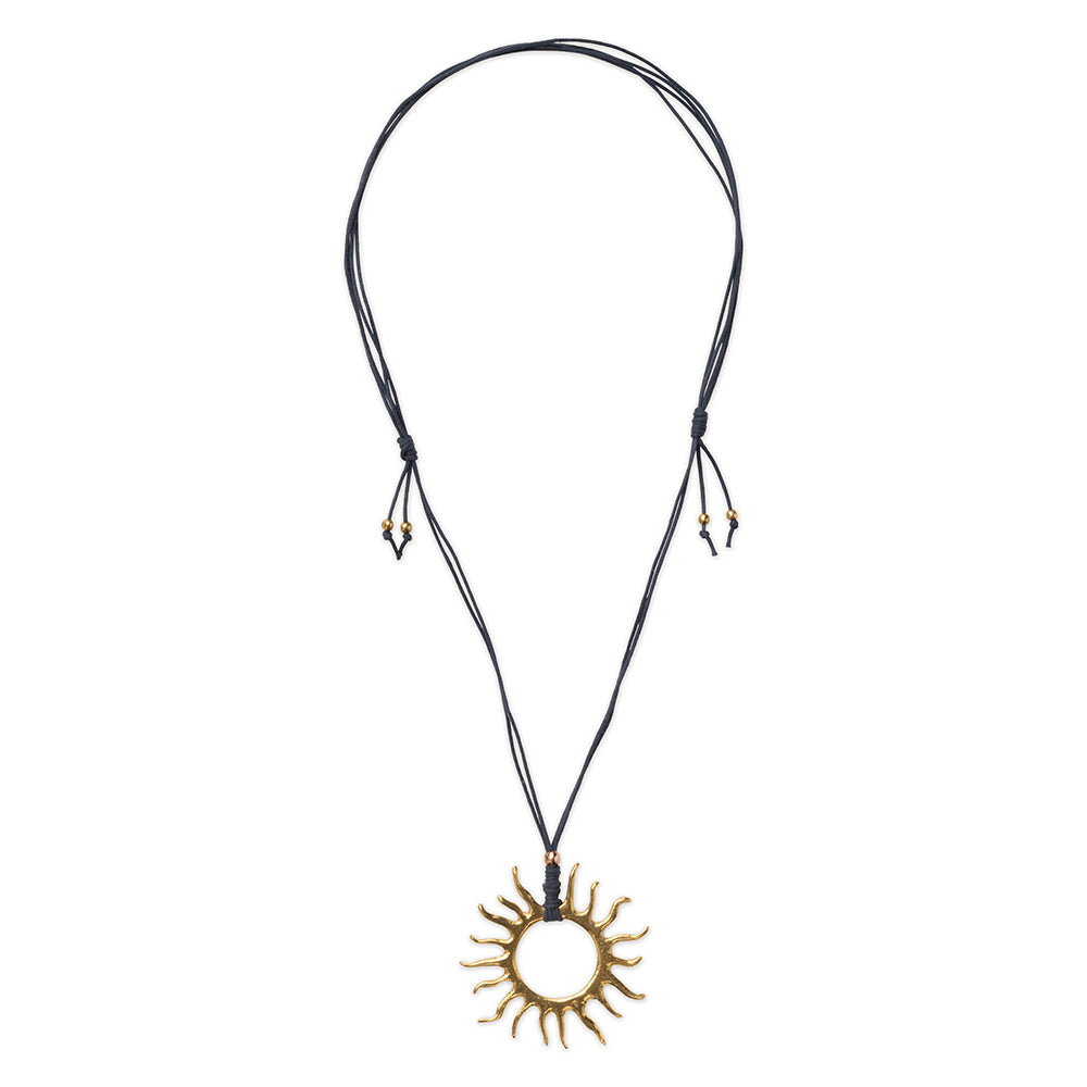 Statement Sun Cord Necklace