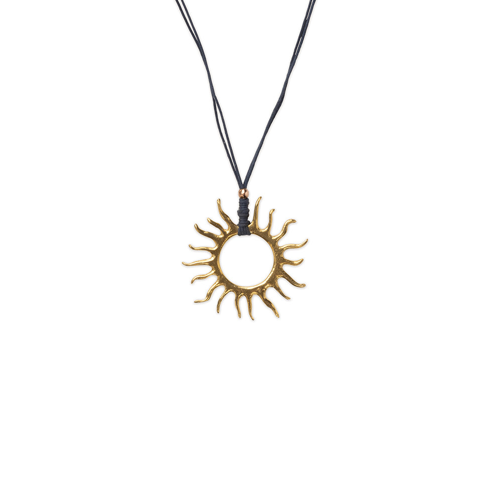 Statement Sun Cord Necklace