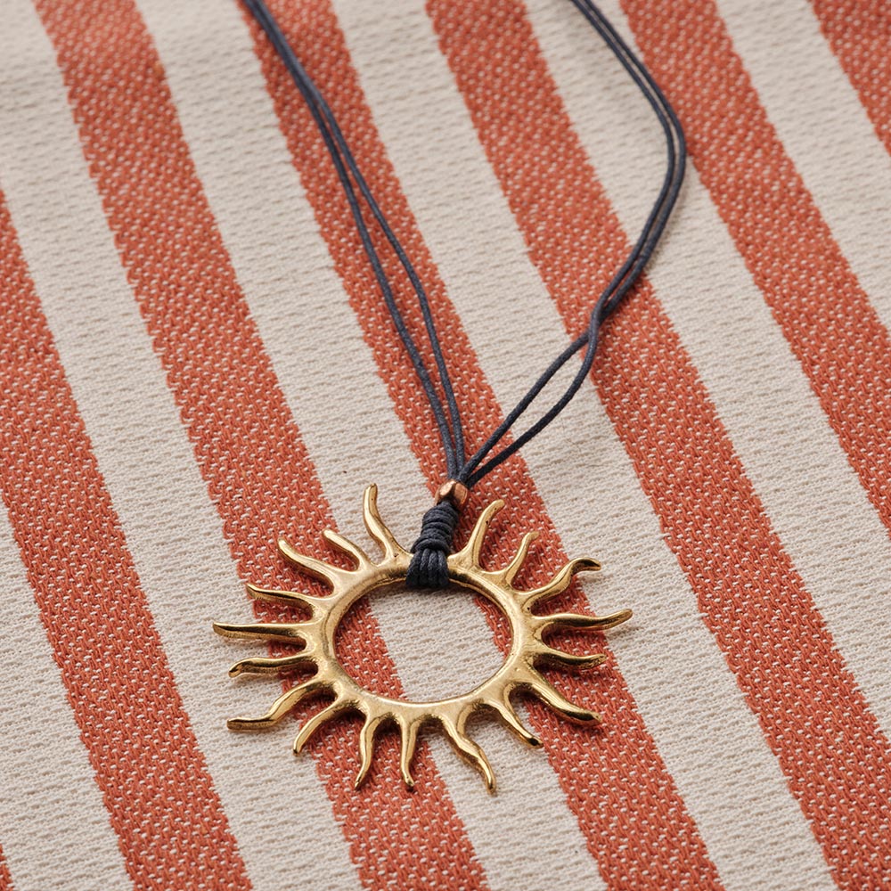 Statement Sun Cord Necklace