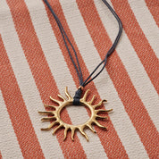 Statement Sun Cord Necklace