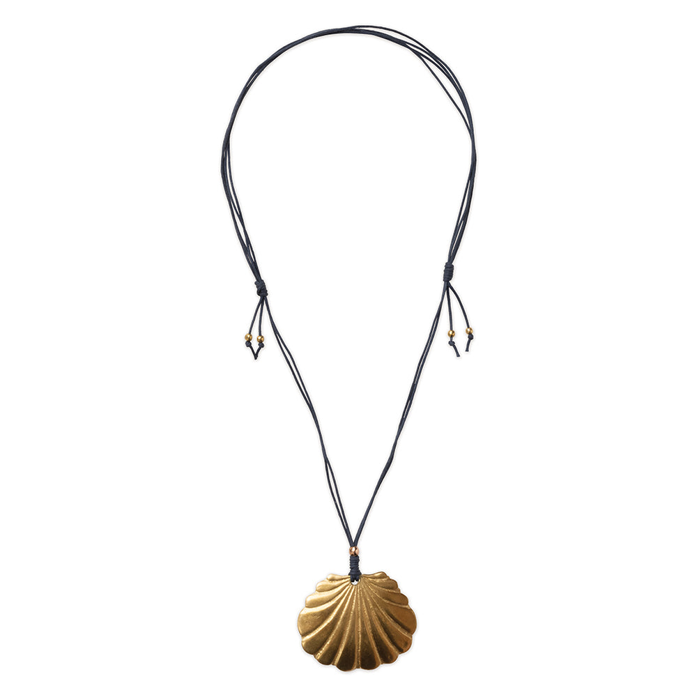 Statement Shell Cord Necklace