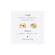 Brooch Set Crab - Shell