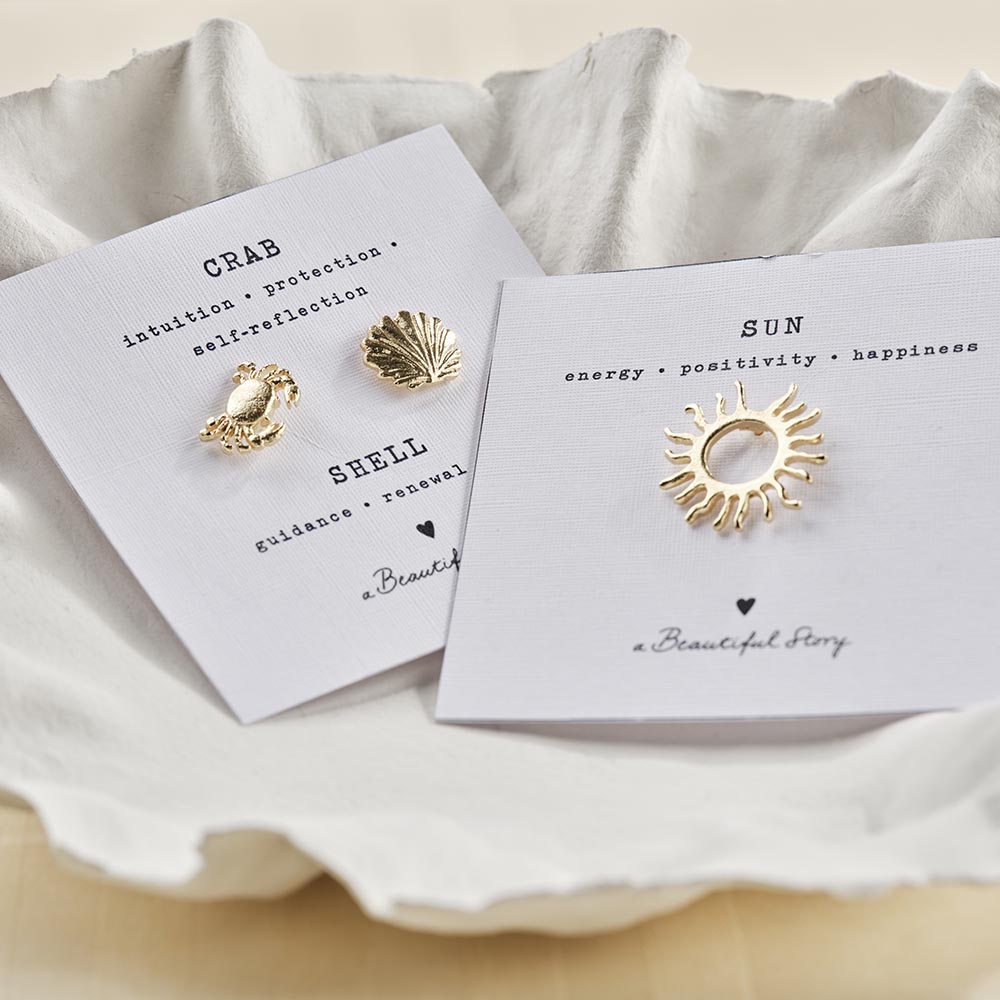 Brooch Set Crab - Shell