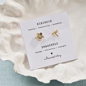 Brooch set Hibiscus - Dragonfly