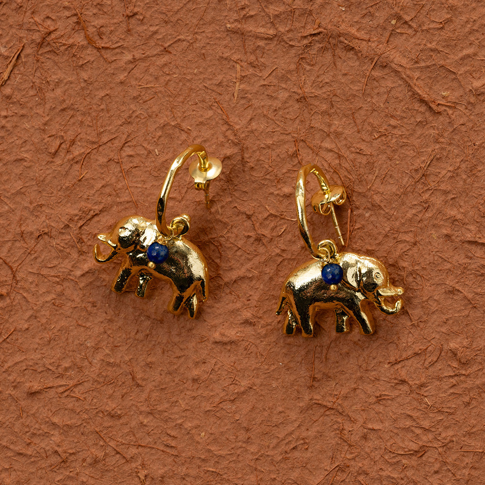 Rebel Elefant Lapislazuli Ohrringe