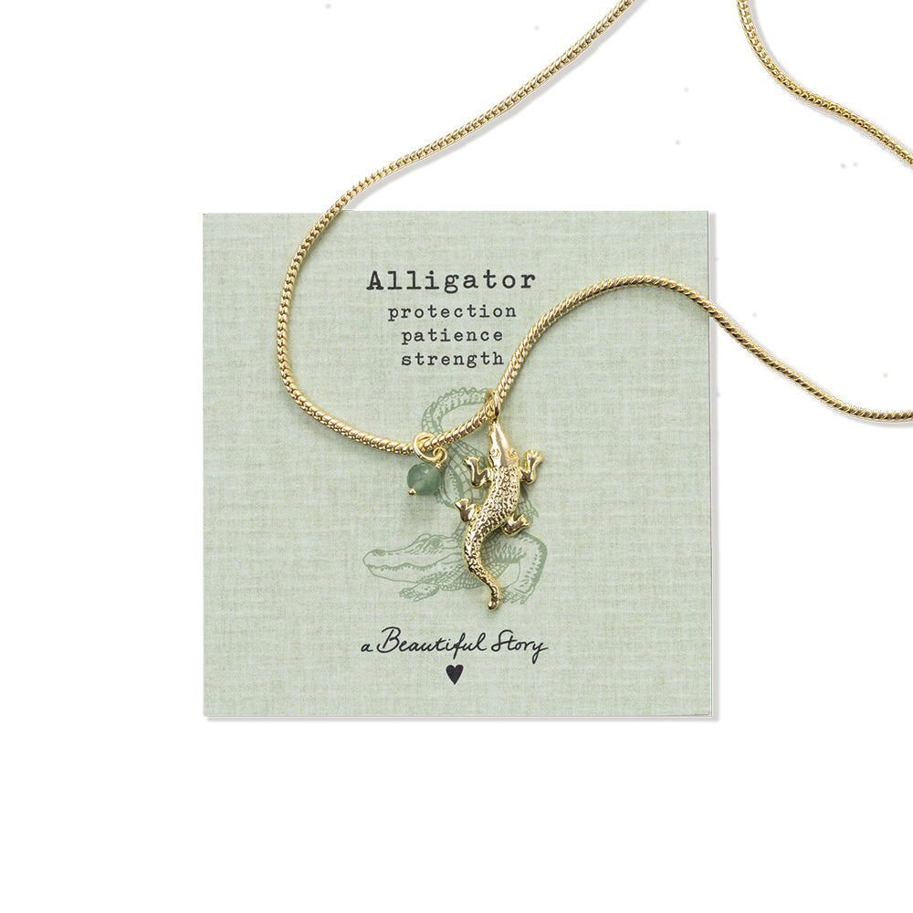 Wild Alligator Aventurin Halskette