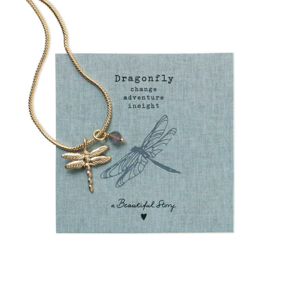 Wild Libelle Labradoriet Ketting