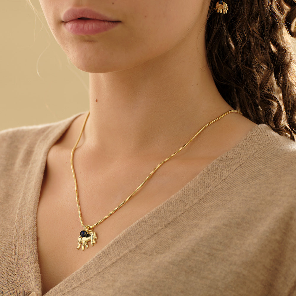 Wild Olifant Lapis lazuli Ketting