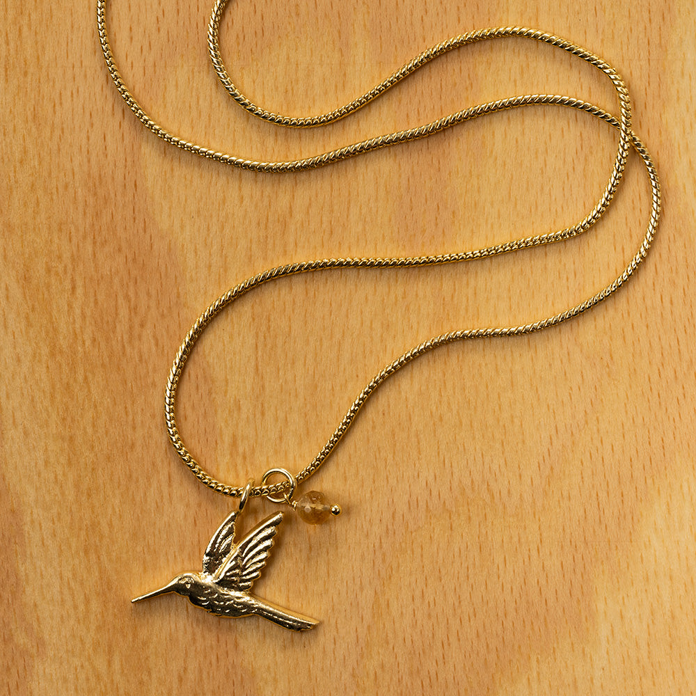 Wild Kolibrie Citrien Ketting