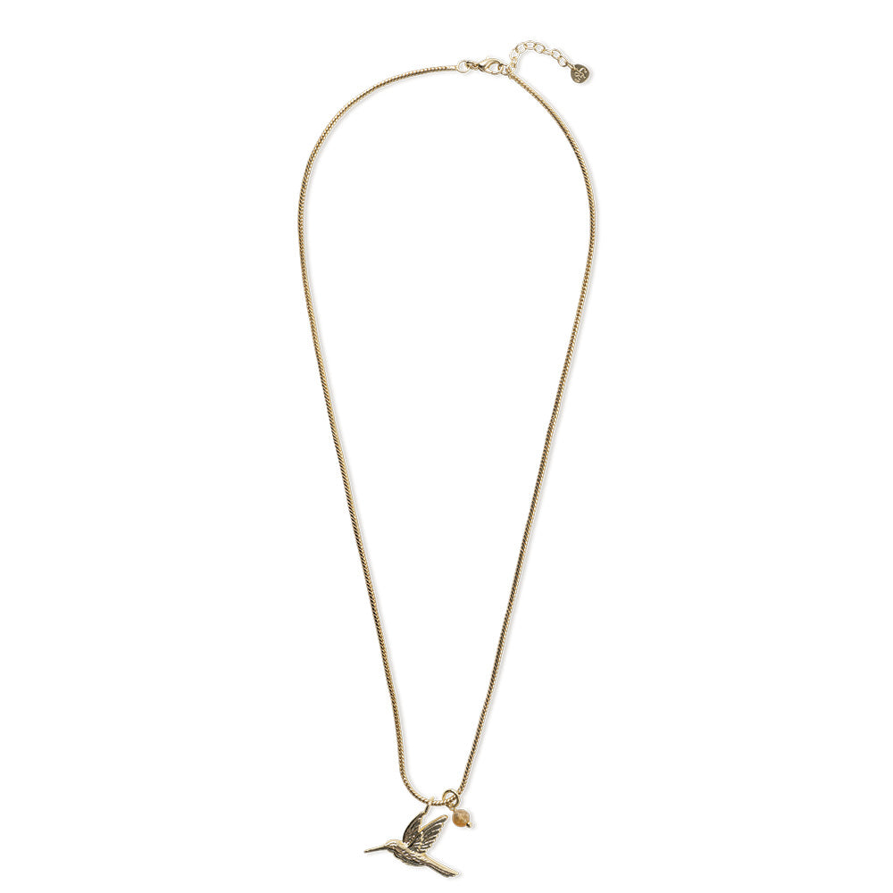 Wild Kolibrie Citrien Ketting