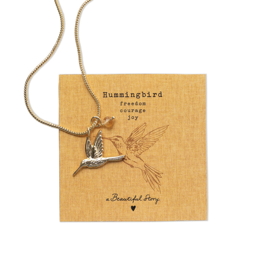 Wild Kolibrie Citrien Ketting