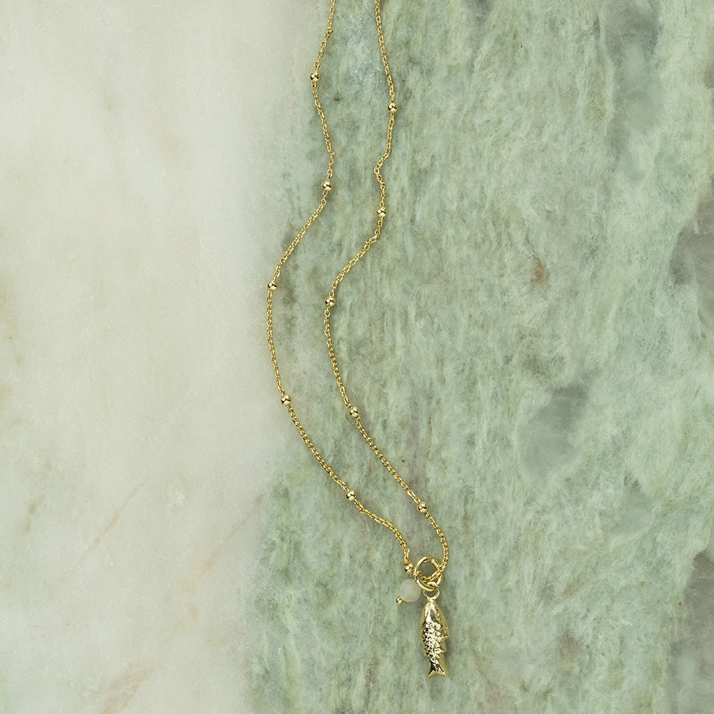 Instinct Vis Maansteen Ketting