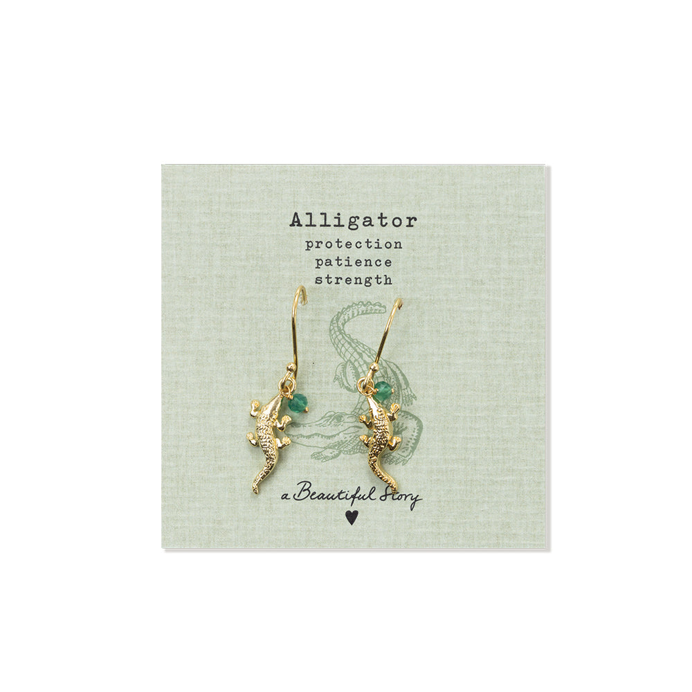 Freedom Alligator Aventurin Ohrringe